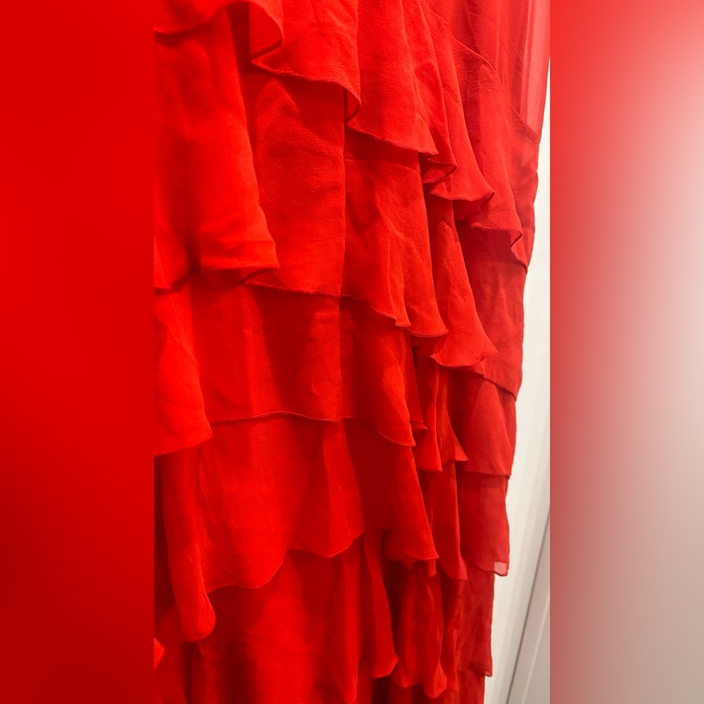 Alice & Olivia Red Ruffle Maxi - WORN ONCE!! - Picture 5 of 6